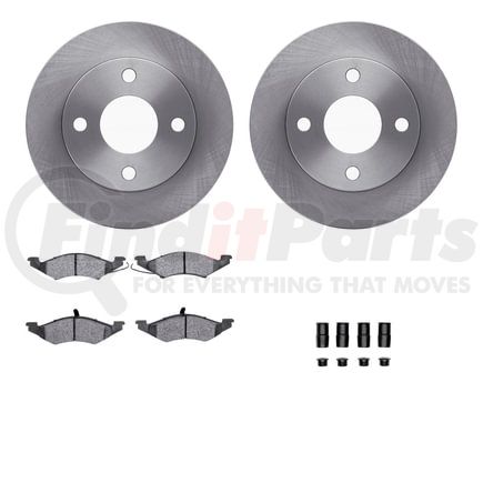 Dynamic Friction Company 6512-55031 Brake Rotor with 5000 Brake Pads and Hardware Kit