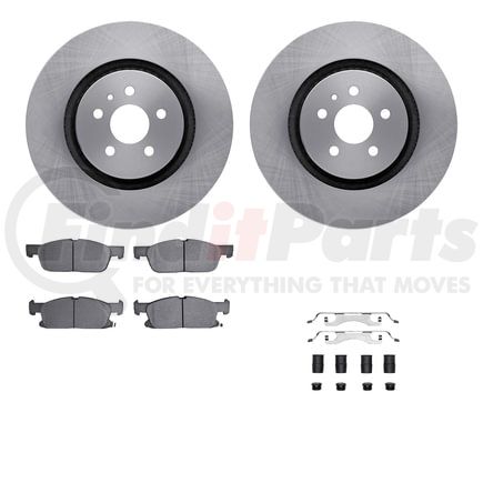Dynamic Friction Company 6512-55032 Brake Rotor with 5000 Brake Pads and Hardware Kit