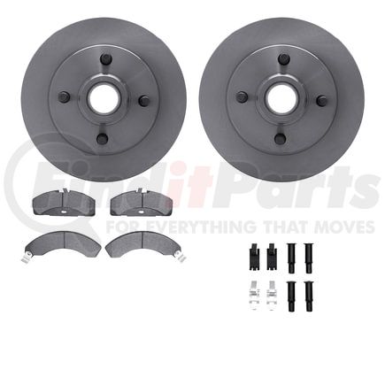 Dynamic Friction Company 6512-55075 Brake Rotor with 5000 Brake Pads and Hardware Kit