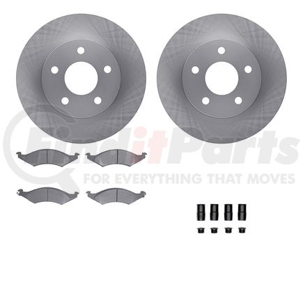 Dynamic Friction Company 6512-55093 Brake Rotor with 5000 Brake Pads and Hardware Kit