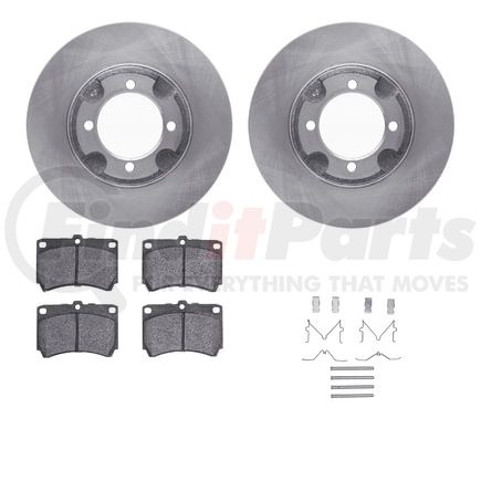 Dynamic Friction Company 6512-56016 Brake Rotor with 5000 Brake Pads and Hardware Kit