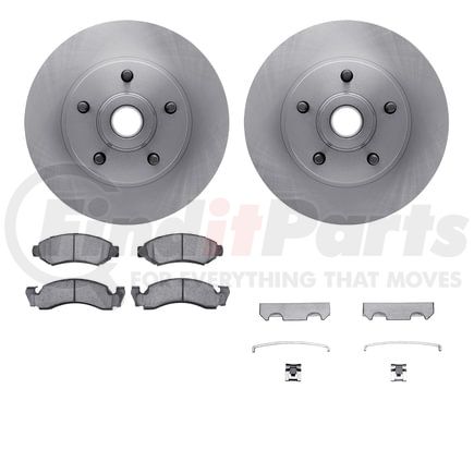 Dynamic Friction Company 6512-56031 Brake Rotor with 5000 Brake Pads and Hardware Kit