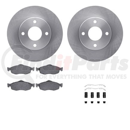 Dynamic Friction Company 6512-56064 Brake Rotor with 5000 Brake Pads and Hardware Kit