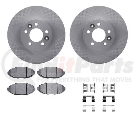 Dynamic Friction Company 6512-56088 Brake Rotor with 5000 Brake Pads and Hardware Kit