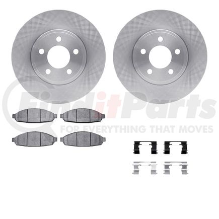 Dynamic Friction Company 6512-56110 Brake Rotor with 5000 Brake Pads and Hardware Kit