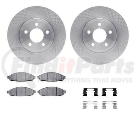 Dynamic Friction Company 6512-56109 Brake Rotor with 5000 Brake Pads and Hardware Kit