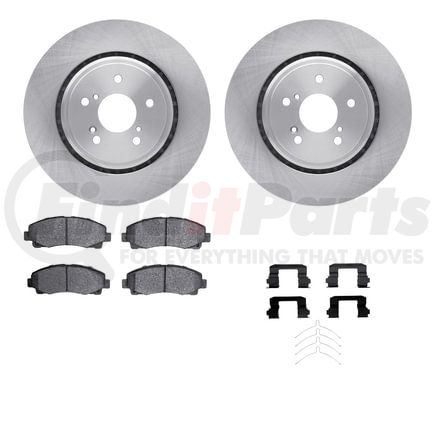 Dynamic Friction Company 6512-58133 Brake Rotor with 5000 Brake Pads and Hardware Kit