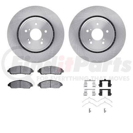 Dynamic Friction Company 6512-58134 Brake Rotor with 5000 Brake Pads and Hardware Kit