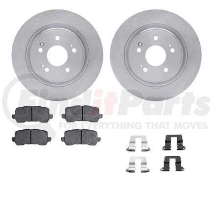 Dynamic Friction Company 6512-58154 Brake Rotor with 5000 Brake Pads and Hardware Kit