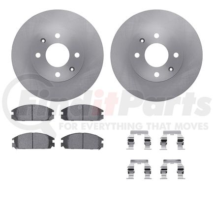 Dynamic Friction Company 6512-59166 Brake Rotor with 5000 Brake Pads and Hardware Kit