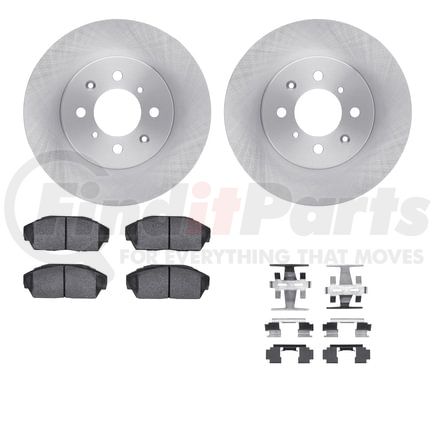 Dynamic Friction Company 6512-59193 Brake Rotor with 5000 Brake Pads and Hardware Kit