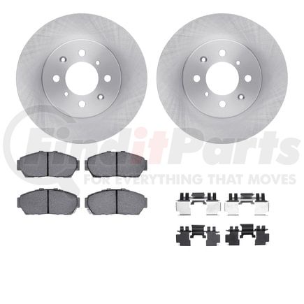 Dynamic Friction Company 6512-59194 Brake Rotor with 5000 Brake Pads and Hardware Kit