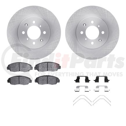 Dynamic Friction Company 6512-59198 Brake Rotor with 5000 Brake Pads and Hardware Kit