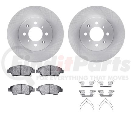 Dynamic Friction Company 6512-59197 Brake Rotor with 5000 Brake Pads and Hardware Kit