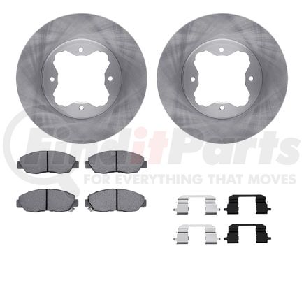 Dynamic Friction Company 6512-59213 Brake Rotor with 5000 Brake Pads and Hardware Kit