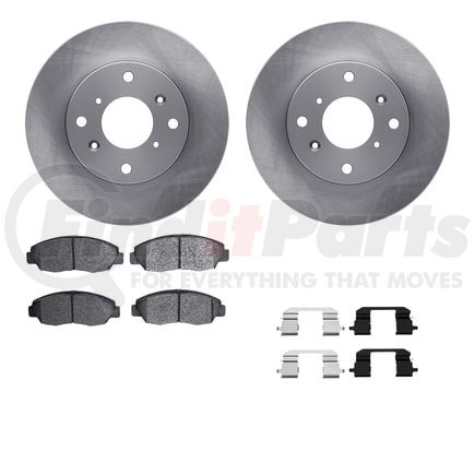Dynamic Friction Company 6512-59244 Brake Rotor with 5000 Brake Pads and Hardware Kit