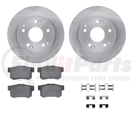 Dynamic Friction Company 6512-59258 Brake Rotor with 5000 Brake Pads and Hardware Kit