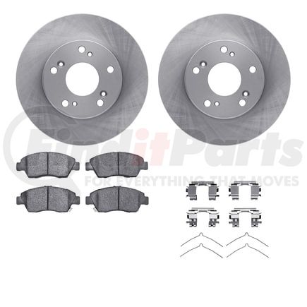 Dynamic Friction Company 6512-59276 Brake Rotor with 5000 Brake Pads and Hardware Kit