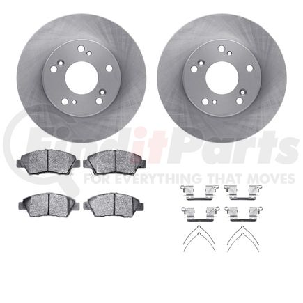 Dynamic Friction Company 6512-59277 Brake Rotor with 5000 Brake Pads and Hardware Kit