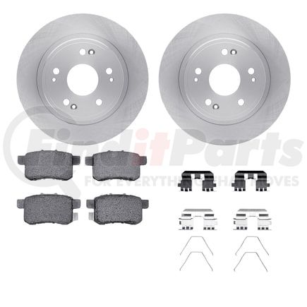 Dynamic Friction Company 6512-59289 Brake Rotor with 5000 Brake Pads and Hardware Kit