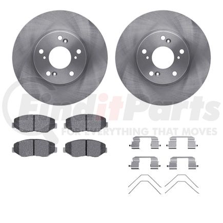 Dynamic Friction Company 6512-59297 Brake Rotor with 5000 Brake Pads and Hardware Kit