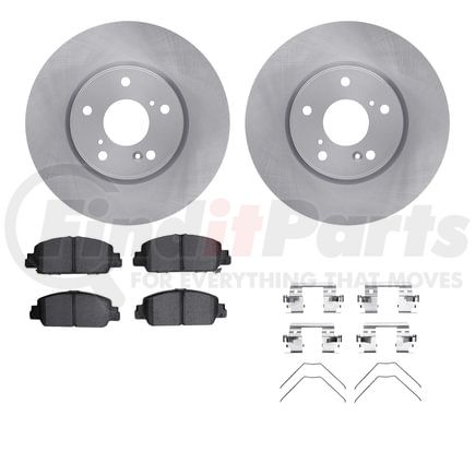 Dynamic Friction Company 6512-59324 Brake Rotor with 5000 Brake Pads and Hardware Kit