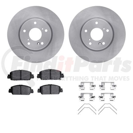 Dynamic Friction Company 6512-59325 Brake Rotor with 5000 Brake Pads and Hardware Kit