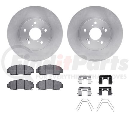 Dynamic Friction Company 6512-59361 Brake Rotor with 5000 Brake Pads and Hardware Kit
