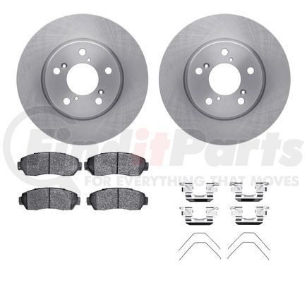 Dynamic Friction Company 6512-59405 Brake Rotor with 5000 Brake Pads and Hardware Kit