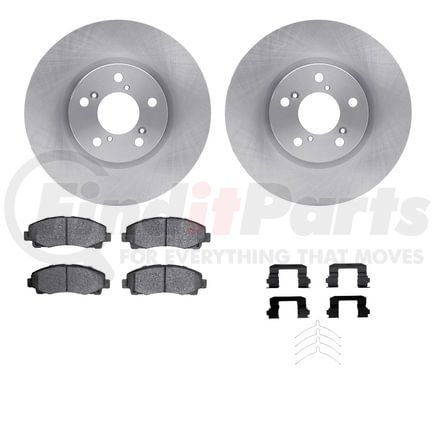 Dynamic Friction Company 6512-59411 Brake Rotor with 5000 Brake Pads and Hardware Kit