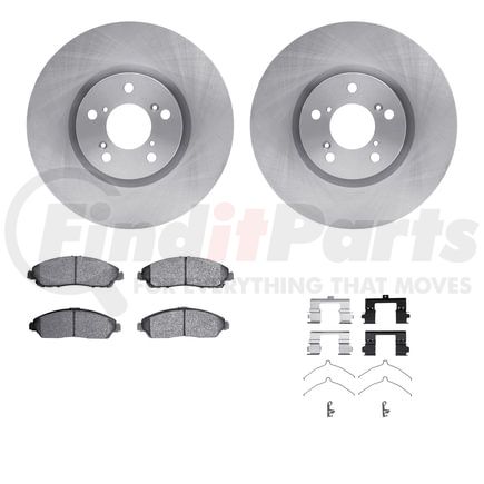 Dynamic Friction Company 6512-59418 Brake Rotor with 5000 Brake Pads and Hardware Kit