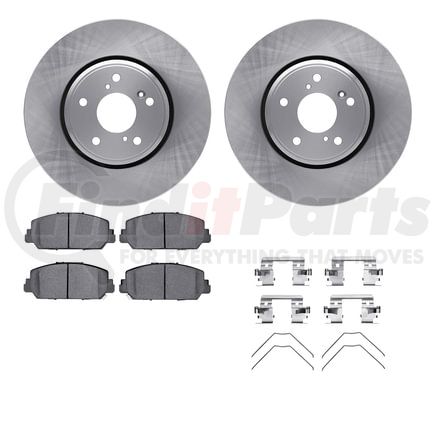 Dynamic Friction Company 6512-59483 Brake Rotor with 5000 Brake Pads and Hardware Kit