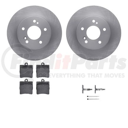 Dynamic Friction Company 6512-63218 Brake Rotor with 5000 Brake Pads and Hardware Kit