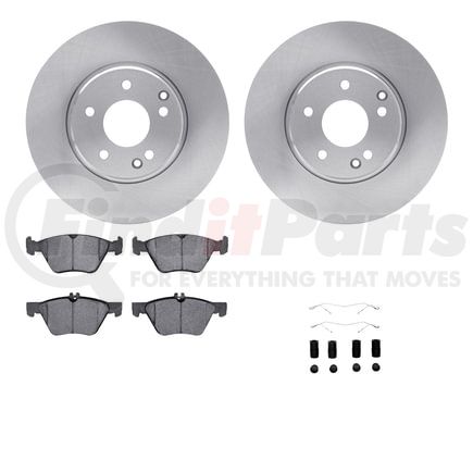 Dynamic Friction Company 6512-63344 Brake Rotor with 5000 Brake Pads and Hardware Kit