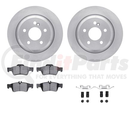 Dynamic Friction Company 6512-63418 Brake Rotor with 5000 Brake Pads and Hardware Kit
