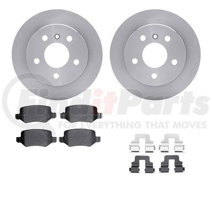 Dynamic Friction Company 6512-63437 Brake Rotor with 5000 Brake Pads and Hardware Kit