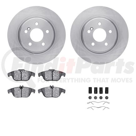 Dynamic Friction Company 6512-63443 Brake Rotor with 5000 Brake Pads and Hardware Kit