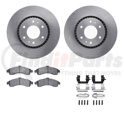Dynamic Friction Company 6212-48046 Brake Rotor- HD Brake Pad - Hardware