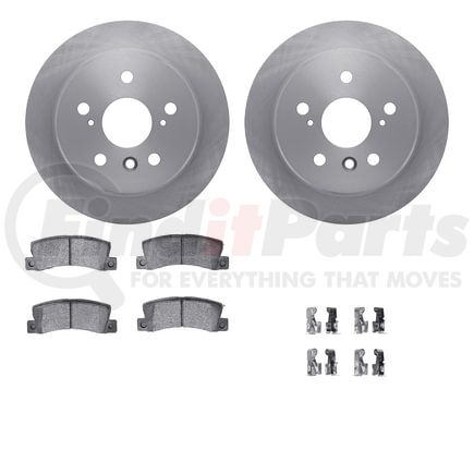 Dynamic Friction Company 6512-76329 Brake Rotor with 5000 Brake Pads and Hardware Kit