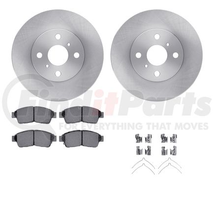Dynamic Friction Company 6512-76356 Brake Rotor with 5000 Brake Pads and Hardware Kit