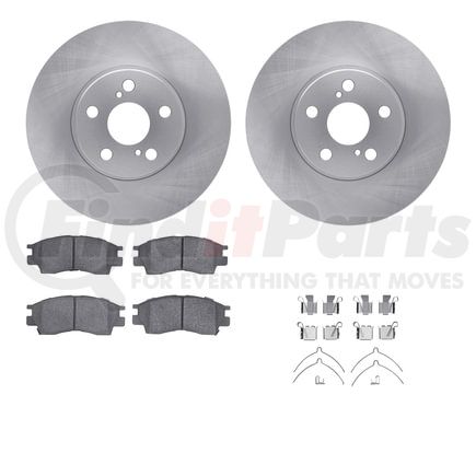 Dynamic Friction Company 6512-76368 Brake Rotor with 5000 Brake Pads and Hardware Kit
