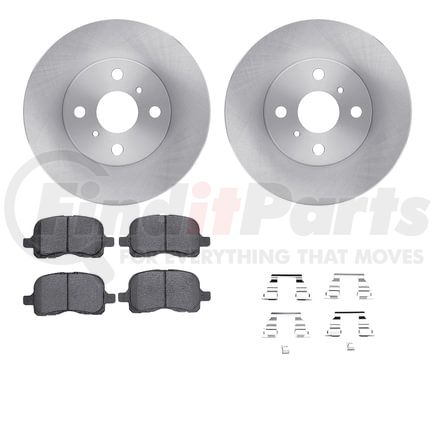 Dynamic Friction Company 6512-76357 Brake Rotor with 5000 Brake Pads and Hardware Kit