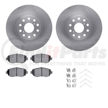 Dynamic Friction Company 6512-76377 Brake Rotor with 5000 Brake Pads and Hardware Kit