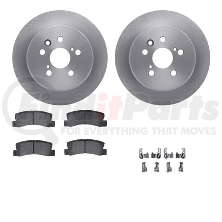 Dynamic Friction Company 6512-76387 Brake Rotor with 5000 Brake Pads and Hardware Kit