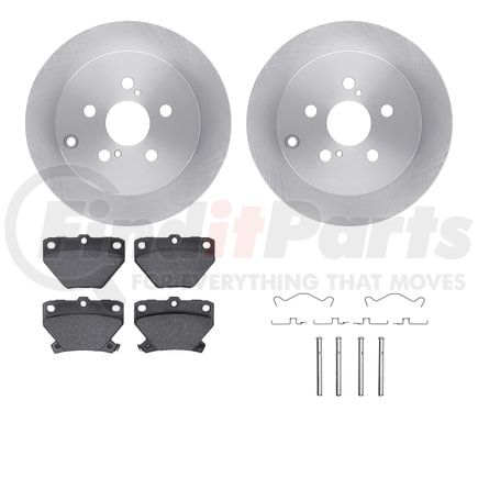 Dynamic Friction Company 6512-76407 Brake Rotor with 5000 Brake Pads and Hardware Kit