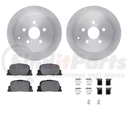 Dynamic Friction Company 6512-76408 Brake Rotor with 5000 Brake Pads and Hardware Kit