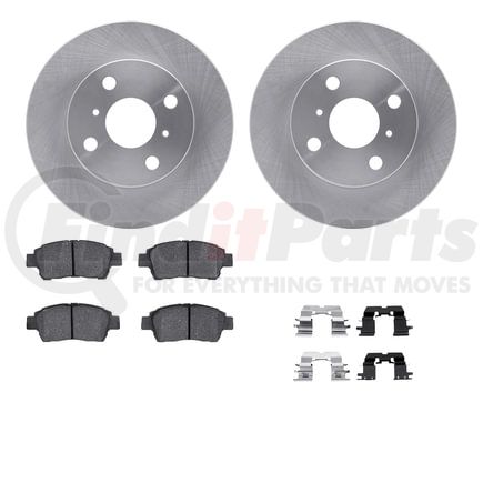 Dynamic Friction Company 6512-76419 Brake Rotor with 5000 Brake Pads and Hardware Kit