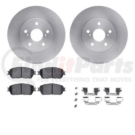 Dynamic Friction Company 6512-76444 Brake Rotor with 5000 Brake Pads and Hardware Kit