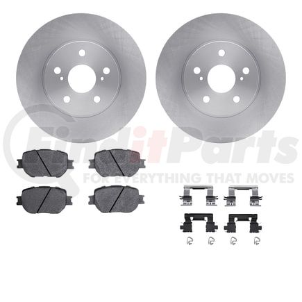 Dynamic Friction Company 6512-76447 Brake Rotor with 5000 Brake Pads and Hardware Kit
