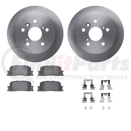 Dynamic Friction Company 6512-76462 Brake Rotor with 5000 Brake Pads and Hardware Kit